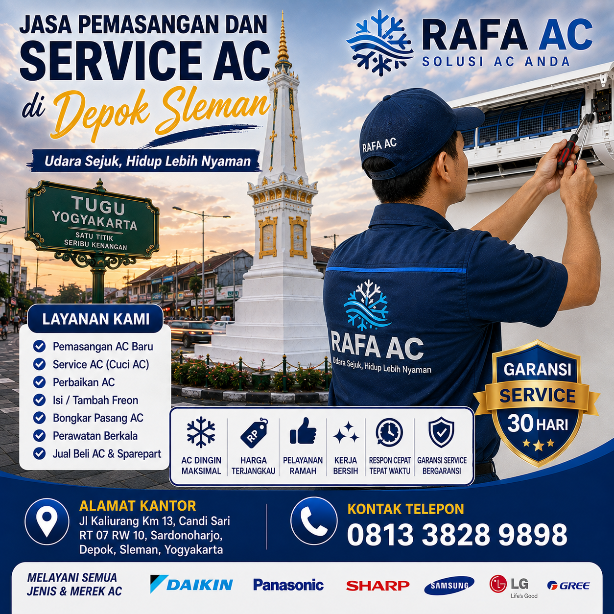 jasa pemasangan dan service ac depok sleman