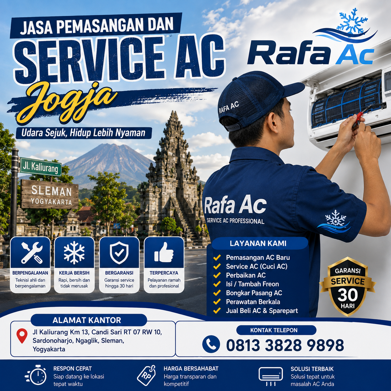 jasa pemasangan dan service ac jogja