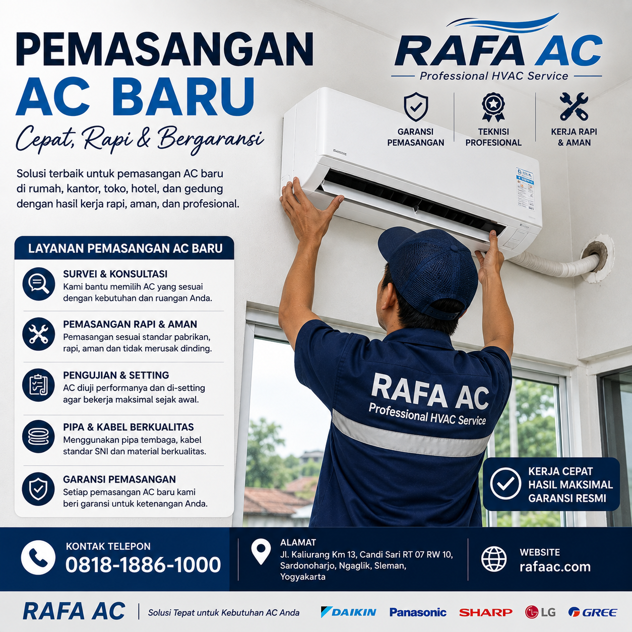 pemasangan ac baru